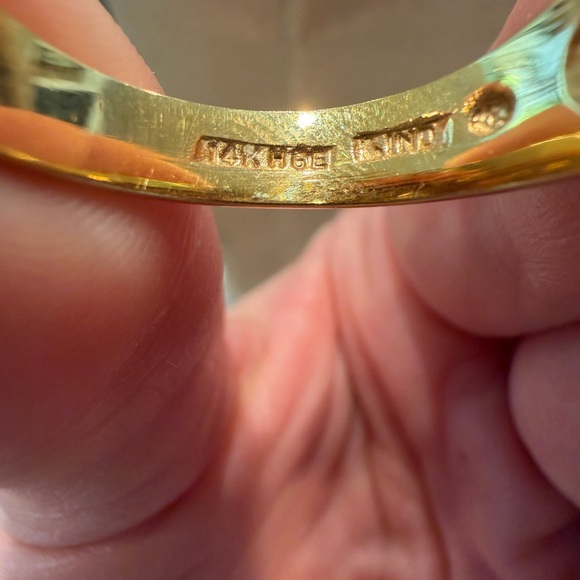 Elegant Vintage 14k Gold Electroplated Women's Ring - Picture 8 of 9